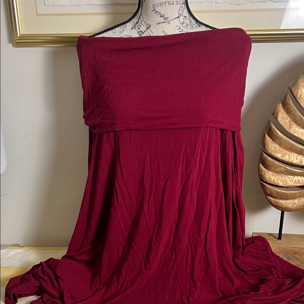 BCBGMaxAzria Cowl Neck Burgundy Dress - Picture 3 of 4